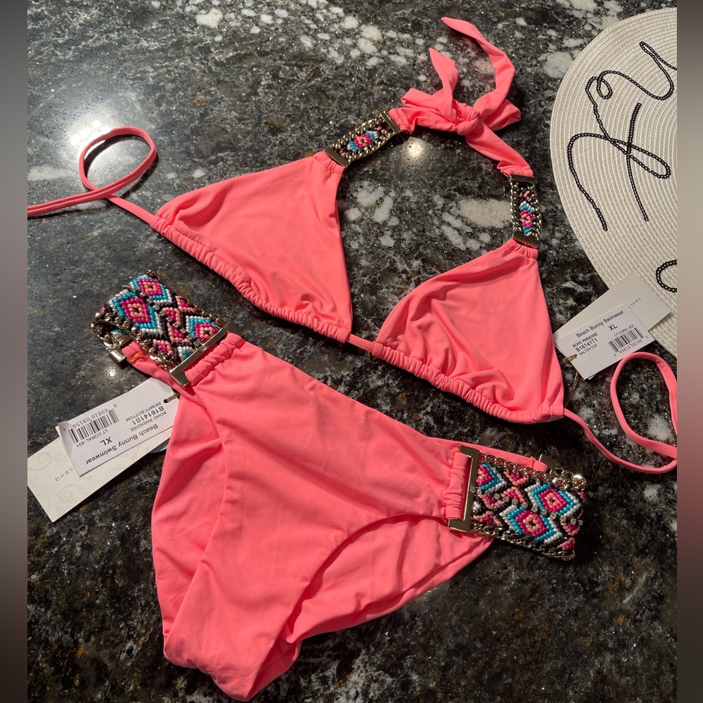 NWT Boho Paradise beach bunny bikini XL set - Picture 5 of 15